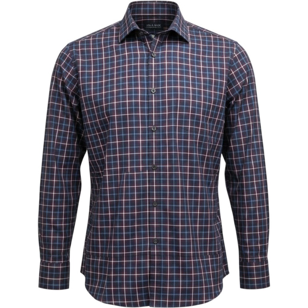 Jos. A. Bank Traveler Travel Tech Tailored Fit Plaid Button Down‎ Shirt Mens M